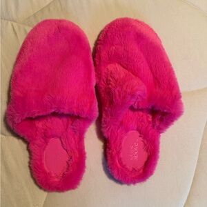 Fuzzy Pink Slippers (Stars Above)